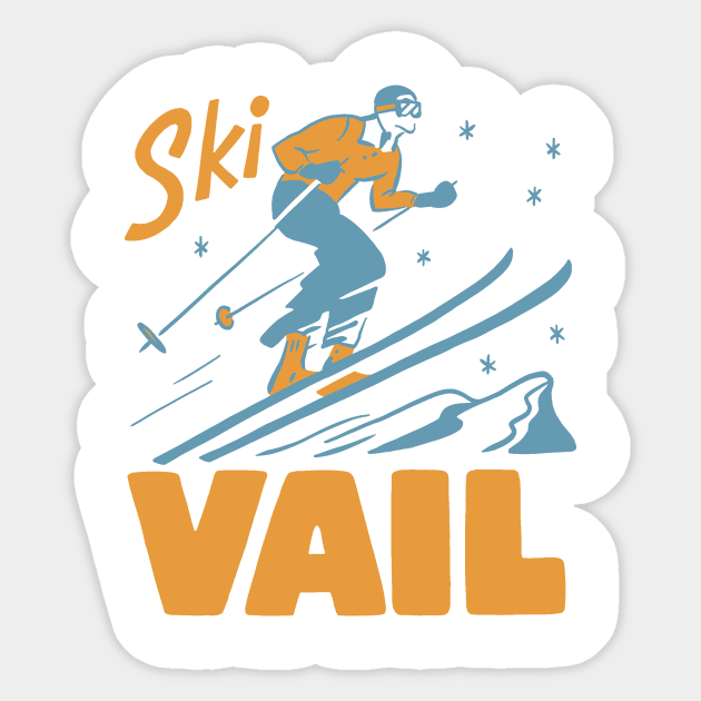 Ski Vail Colorado Sticker by lorenklein